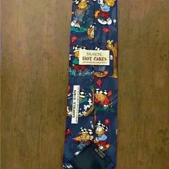 Men’s Balancine Hot Cakes Vintage 1978 Garfield Golf Neck Tie - Picture 2 of 6